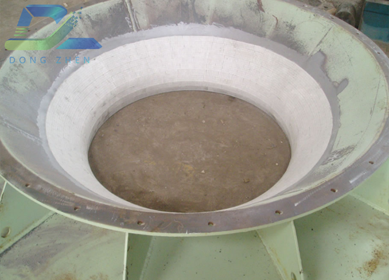 磁性耐磨陶瓷片在水泥原料磨分离器以及出口管道的修复方案